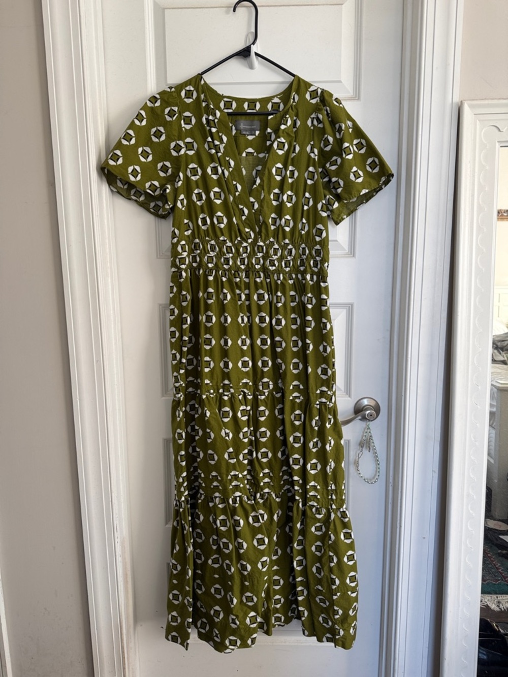 Anthropologie Somerset Maxi Dress Olive Green L